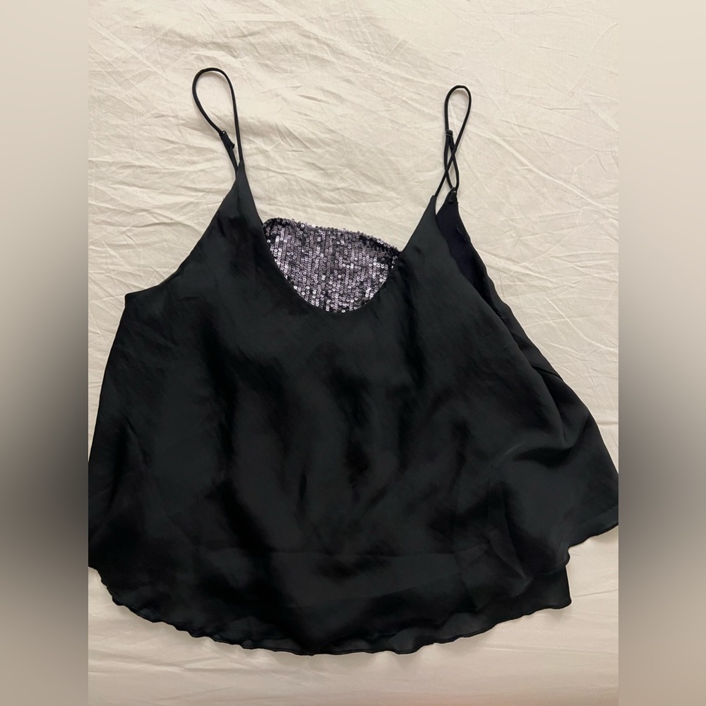 FREE PEOPLE TANK WITH GLITTER BANDEAU